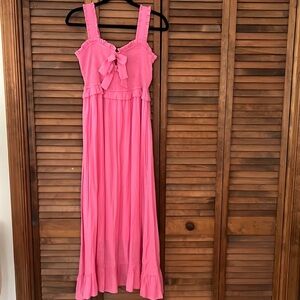 Pink Bow Maxi Dress